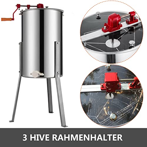 Manuelle Honigschleuder 3 Rahmen Honey Extractor Honig Extraktor Handkurbel Handhonigschleuder Manual Bienenzucht… – Bild 6