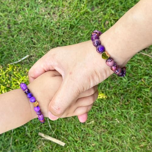 Back to School Bracelets for Mother Daughter Matching Heart Mommy and Me Wish Strings Bracelet Set First Day of School Gifts2
