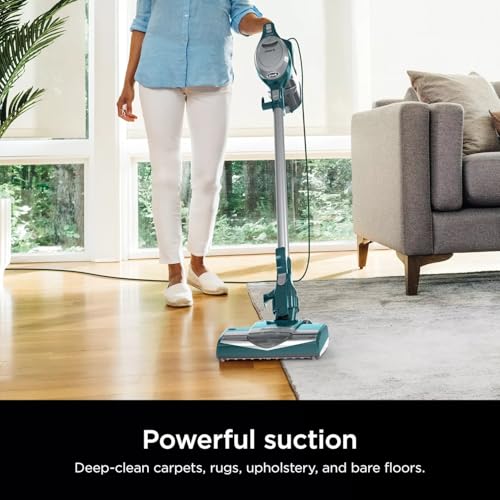 Image of Shark CS112 Rocket Corded Stick Vacuum, Lightweight, Bagless, for Carpet and Hard Floor Cleaning with Swivel Steering, Green (Renewed)