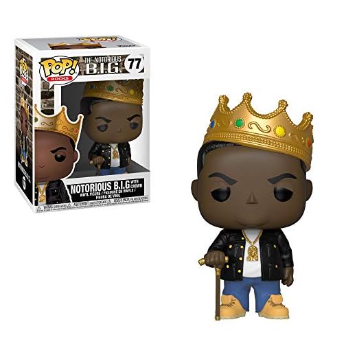 Funko POP! Vinyl: Rocks: Notorious BIG B.I.G. Crown - Biggie - Figuras Miniaturas Coleccionables Para Exhibición - Idea De Regalo - Mercancía Oficial - Juguetes Para Niños Y Adultos - Fans De Music