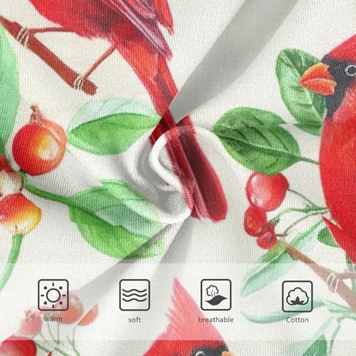 Cotton Toddler Girls Underwear Watercolor Red Birds Green Girl Panties Cute Designer Briefs Undies Kids 2t3