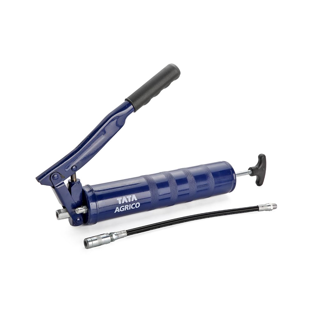 TATA Agrico Manual Grease Gun 500g (GGN005_NEW) | Aluminium Die Cast Head with Extensions | Precision Fit Plunger and Heavy Follower Spring | Lubrication for Workshop and Maintenance | Pack of 1 2