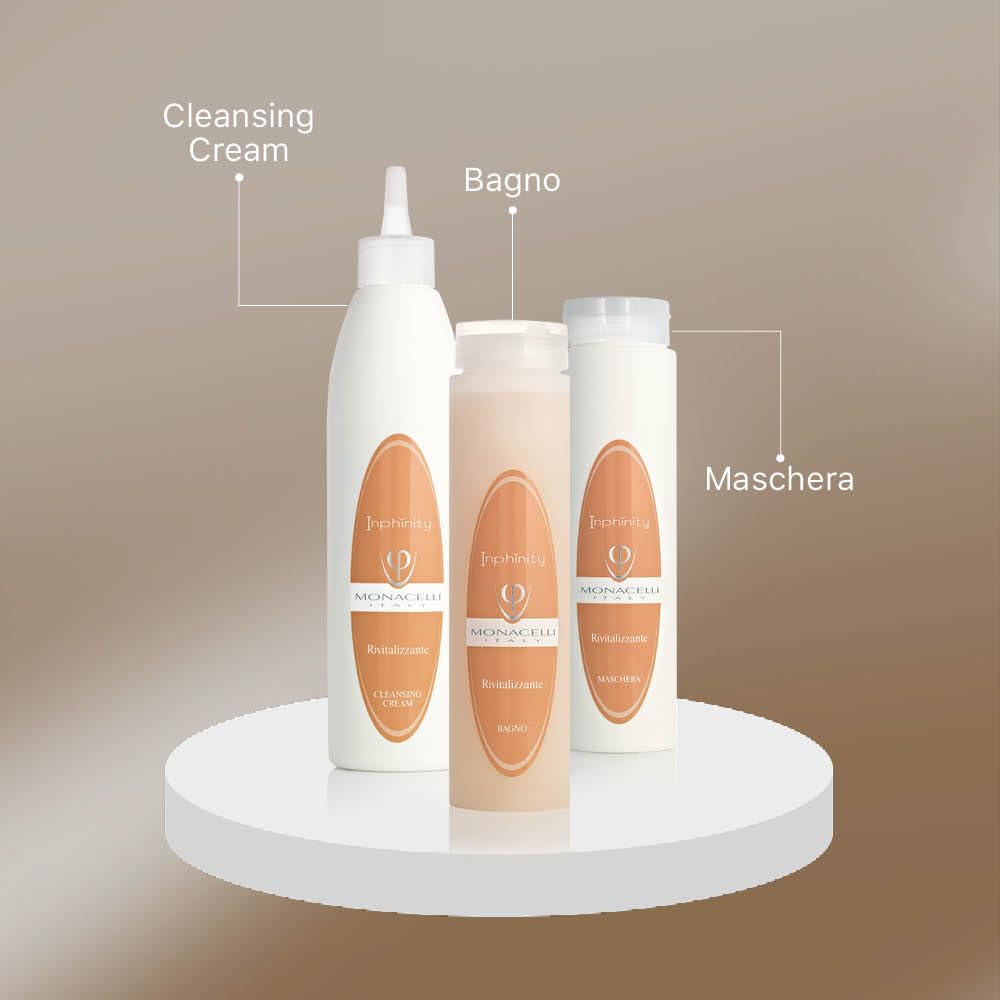 Monacelli Inphinity Maschera capelli Rivitalizzante 1000ml per capelli secchi, crespi e molto trattati, crema condizionante che nutre, disciplina e ripara