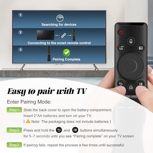 Samsung Voice Remote Control for Smart TV Replacement for All 2018-2025 Samsung Smart TVs with Original Samsung-TV-Remote Frame, Neo QLED, OLED, Crystal UHD, 8K/4K Series Black - image 6