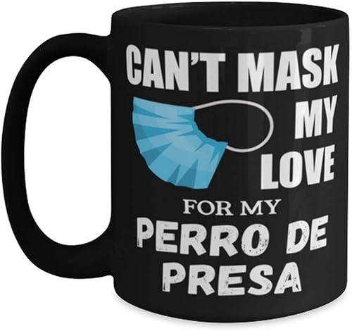 Miniatura 1 de Hogue WS LLC Cant Mask My Love For Perro De Presa Canario Coffee Mug 15oz, black
