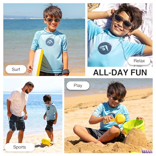 Image of Kanu Surf Boys' Hangout UPF 50+ Sun Protective Rashguard Swim Shirt