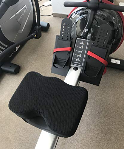 weffort Rowing Machine Seat Cushion Fits Concept 2 with Thicker Memory Foam, Washable Cover, and Straps- Works Great with Exercise Recumbent Stationary Bike - Thumbnail 3