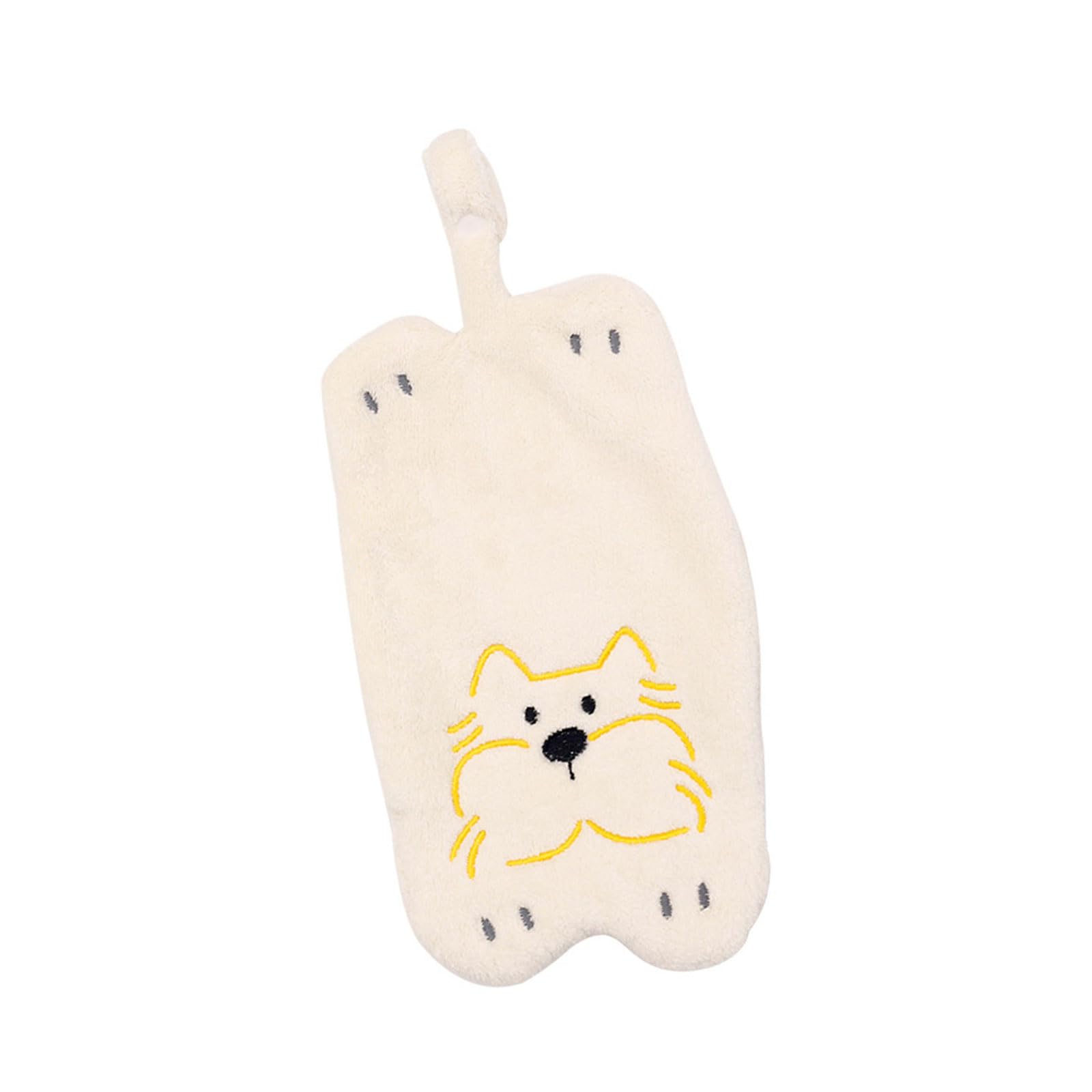 Elnwnnkc Corals Fleece Hand Towel with Animal Shape for Kitchen Bathroom Absorbent Kitchen Hand Towel