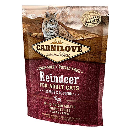 Carnilove Carnilove Reindeer Energy & Outdoor Trockenfutter für Katzen, 400 g, Packung mit 16 x 25 g, insgesamt 400 g