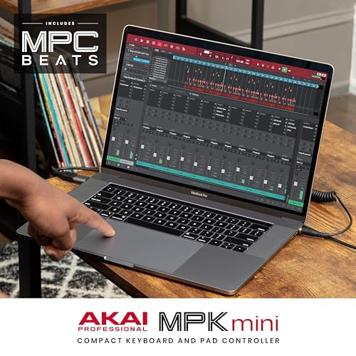 AKAI Professional MPK mini MK3 G 25 Key USB MIDI Keyboard Controller with 8 Backlit Drum Pads, 8 Knobs and Music Production Software included Grey,MPKMINI3 - Image 11 thumbnail