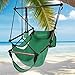 Best Choice Products Hammock Hanging Chair Air Deluxe Sky Swing Outdoor Chair Solid Wood 250lb Green