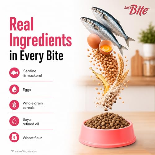 Image of Let's Bite Active Adult Dry Cat Food 1kg+ 1kg (Total 2kg)
