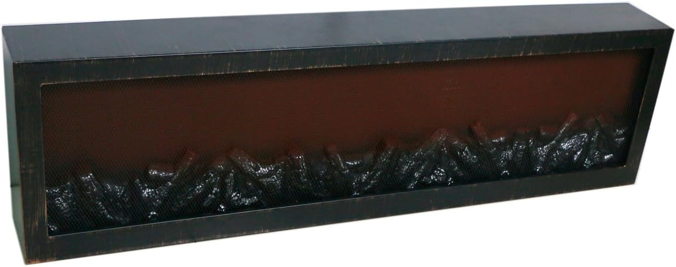 Fireplace Decorative Flame Light, Built in Recessed Electric Fireplace, with Log Set Flame Burning Decorative Effect-No Heating, for Home Office Decoration (97.5 * 12 * 27.8CM)