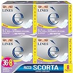 LINES È GIORNO con ali, Pacco scorta da 44 assorbenti per ciclo mestruale, l'unico con struttura in Lactifless, il più assorbente e flessibile della gamma Lines, con Odor Protection