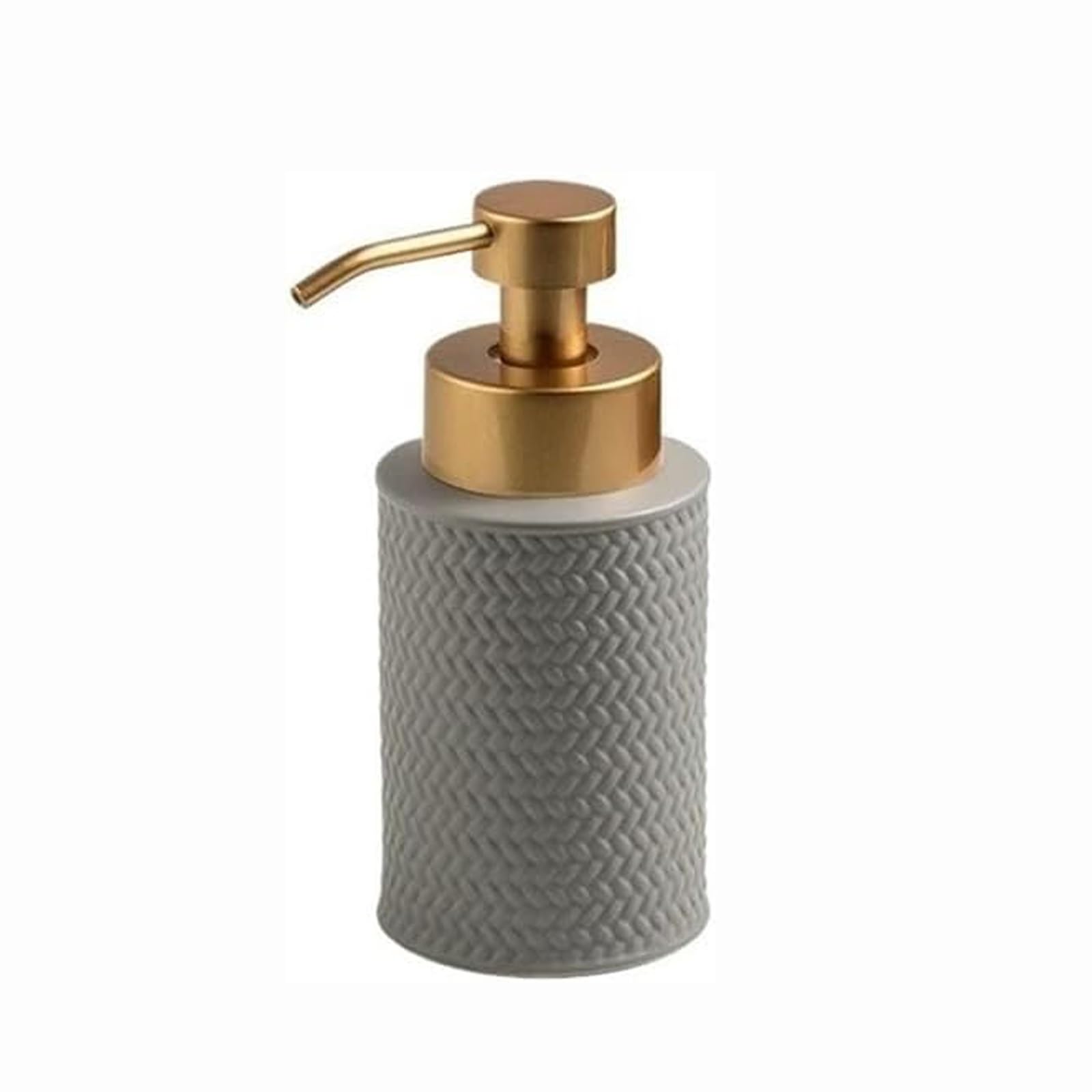 Kxaoxgrc Grey Glass Soap Lotion Dispenser Set, Refillable Ceramic Soap Dispenser 300Ml Less Steel Pump Kitchen Multicolor(Grey)