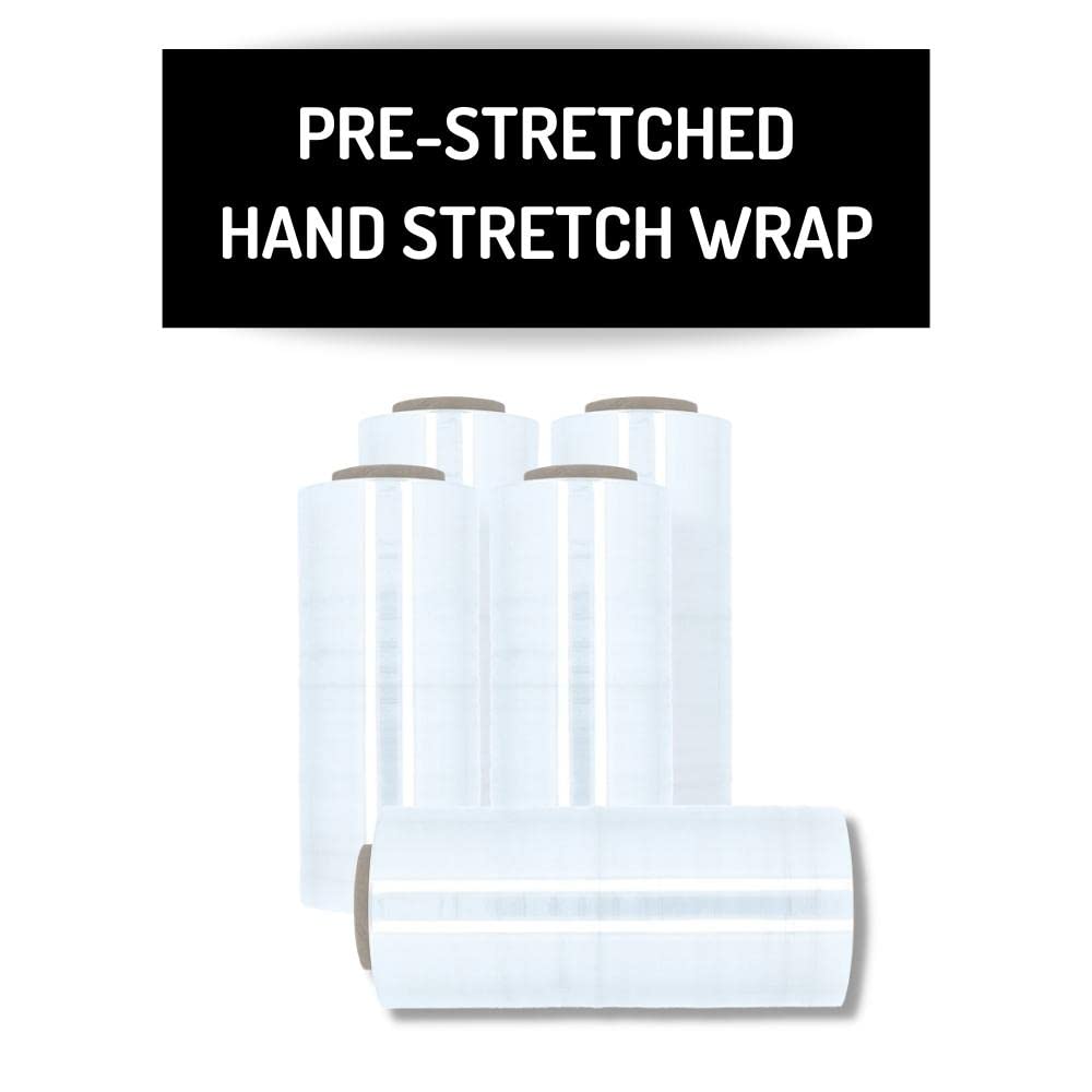128 Rolls Pre-Stretch Hand Wrap Stretch Film Clear 17