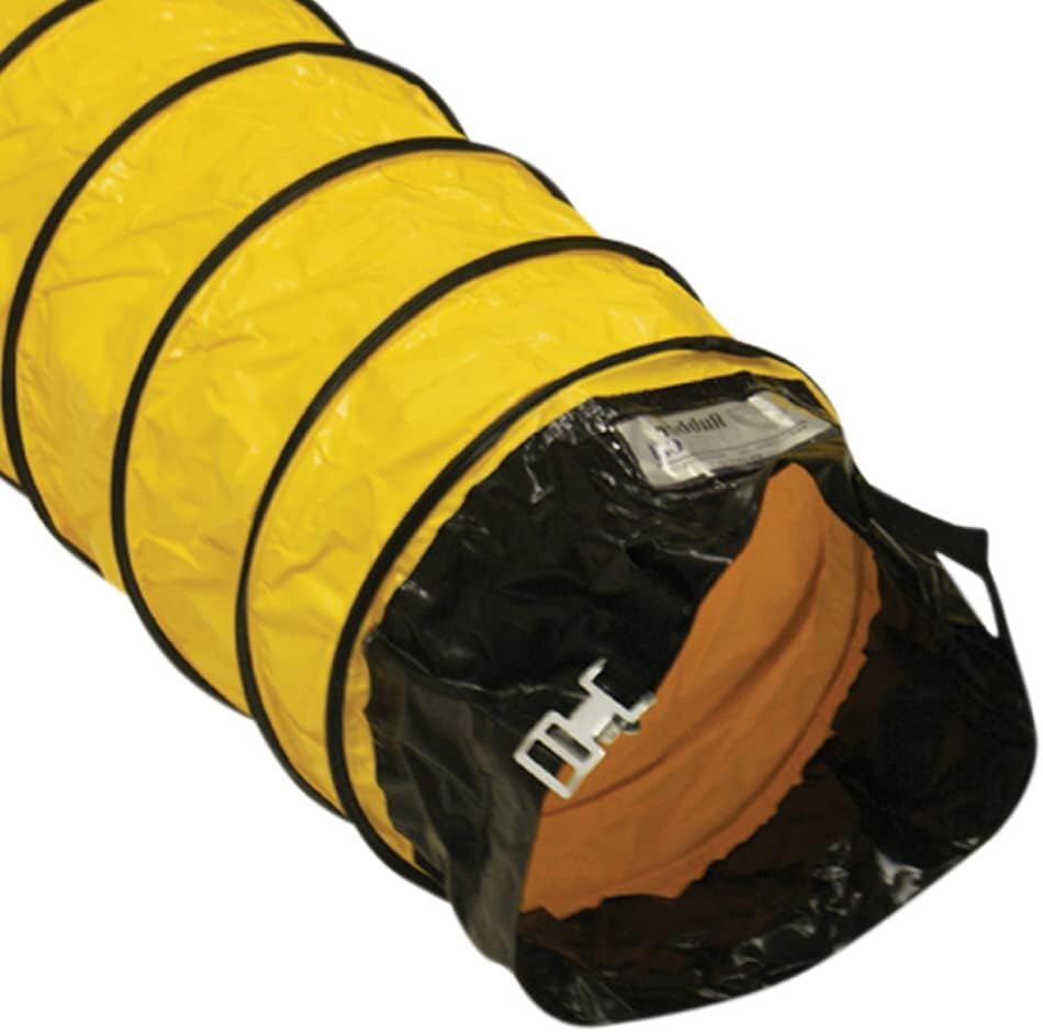 Rubber-Cal "Air Ventilator Yellow" Ventilation Duct Hose (Fully Stretched), 04-Inch by 25-Feet