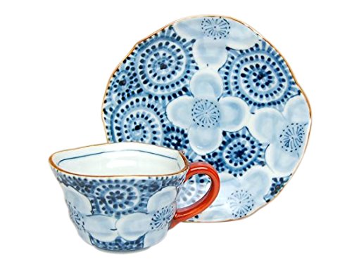 Amazon｜コーヒーカップ おしゃれ 有田焼 蛸唐草花紋 たっぷり 