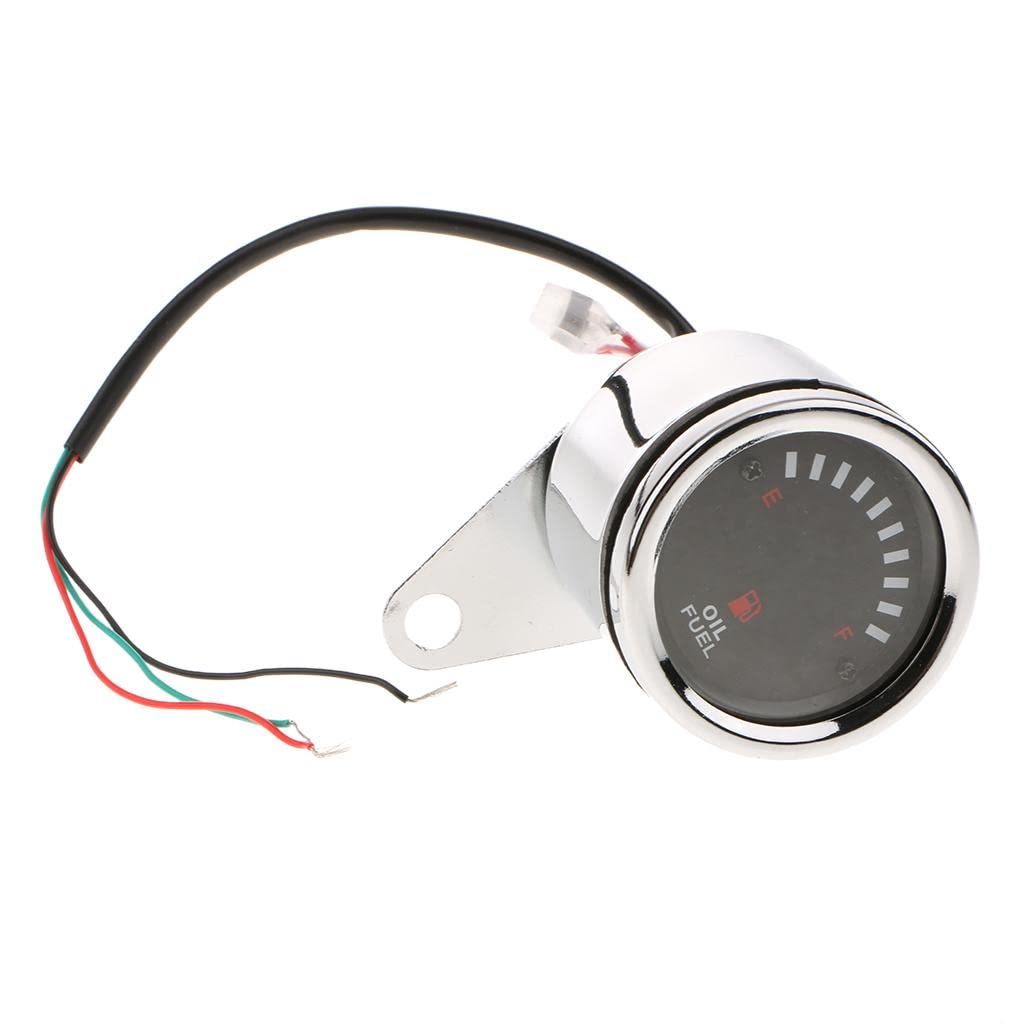 60mm universal car motorcycle fuel level meter gauge led light display 12v| motors |other instruments & gauges