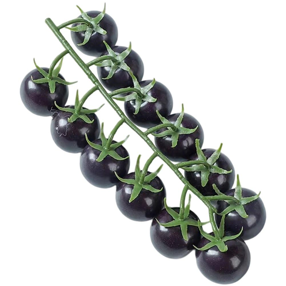 Fituenly Artificial Cherry Tomatoes on Vine, Fake Tomatoes, Photography Prop Fruit Home Kitchen Decorative