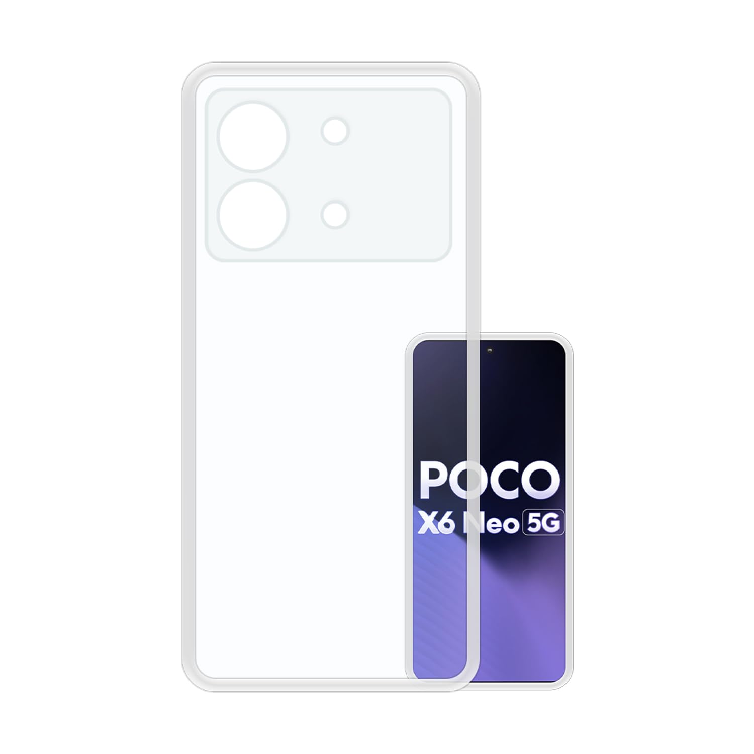 VIDO Transparent Back Case Cover for Poco X6 Neo 5G (Soft & Flexible & Camera Protection Back Case) (B0CYT9HGWP) Amazon Price History, Amazon Price Tracker