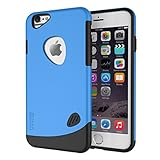 Dual-layer TPU Rubber Protective Carrying Cover Case for Iphone 6 4.7 Inch (Blue)