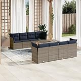Diseño modular: Este conjunto de muebles de exterior tiene un diseño modular, por lo que es completamente flexible y fácil de mover, para que puedas crear una disposición de muebles de exterior personalizada