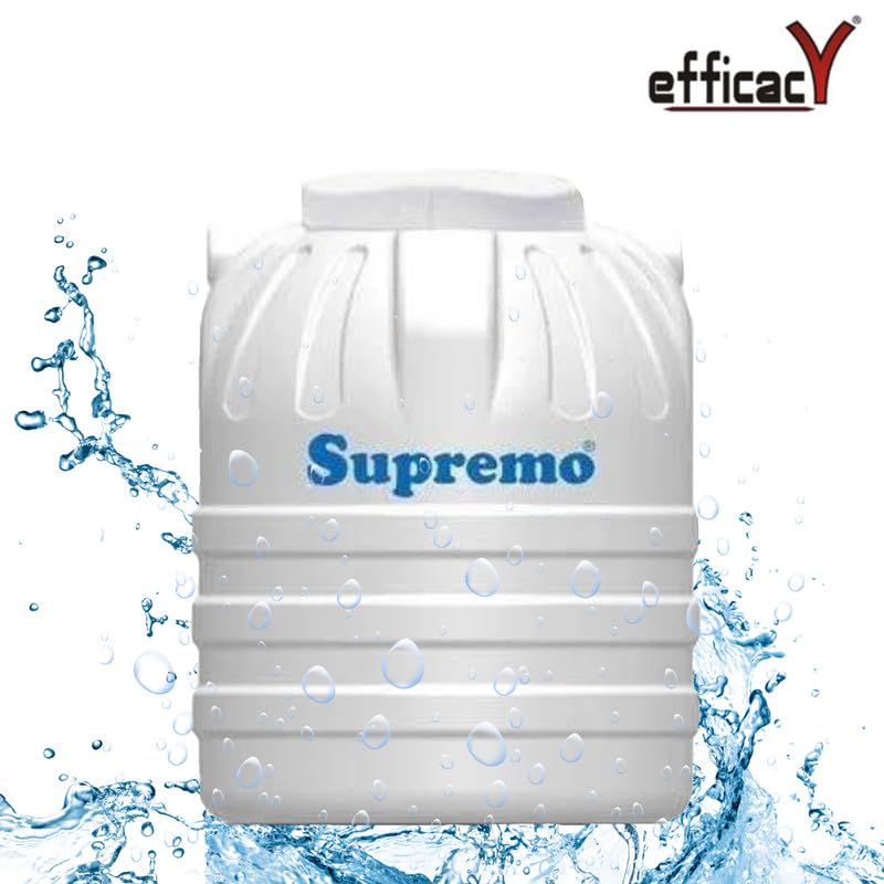 Image of Efficacy Supremo Triple Layer Water Tank 2000 Liter Capacity | Blow Mould Tanks Food Grade Antibacterial, UV and Heat Resistant Tank HDPE Material White Color