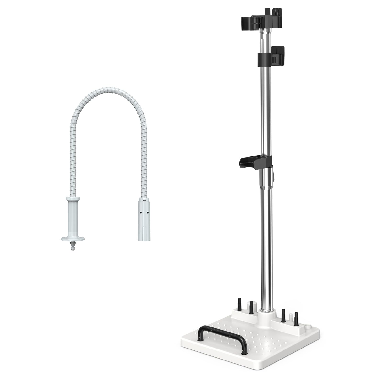 Czlife Z7 Steam Mop Accessories Kit, Stable Metal Storage Bracket Stand Holder & Extension Hose, Compatible with Multifunctional Brush Heads, 2pcs