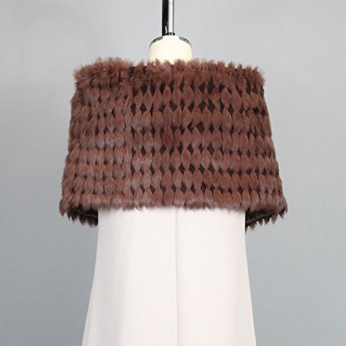 [Herbette エルベート] アーガイル調 ラビット ファー ストール