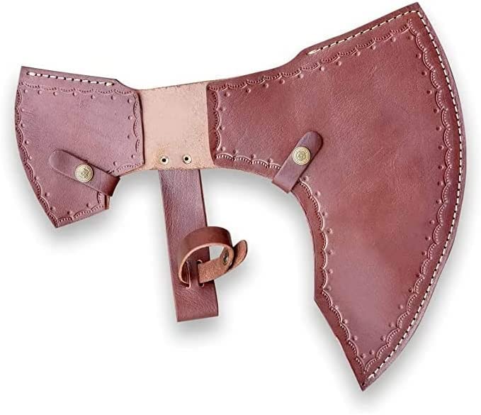 Miniatura 5 de Handmade Forged Stainless Steel Leviathan Axe, Bearded Axe with Genuine Leather Sheath Viking Axe Hatchet, and Solid Wood Handle