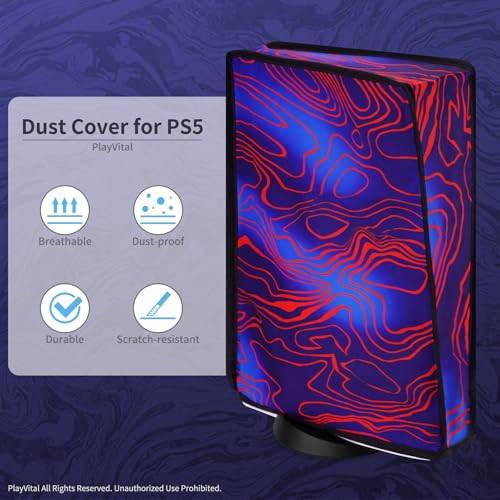 Image of PlayVital Dust Cover for ps5, Soft Neat Lining Dust Guard for ps5 Console, Anti Scratch Waterproof Cover Sleeve for ps5 Console Digital Edition & Disc Edition - Damascuscamo