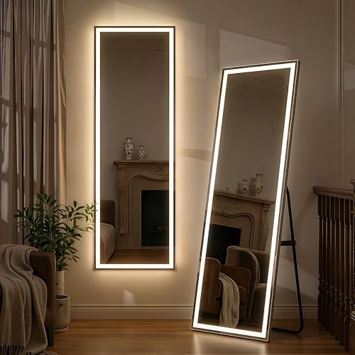 64'x21' Full Length Mirror with LED Lights, Mirrors with Dimming & 3 Color, Full Body Mirrors with...