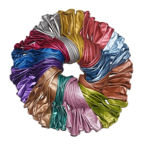 300 Pack Metallic Balloons 12 Inch Chrome Shiny Assorted Colors Latex Rainbow Bulk Balloon 12 Kinds Colorful for Birthday Wedding Bridal Baby Shower Supplies Party Decorations