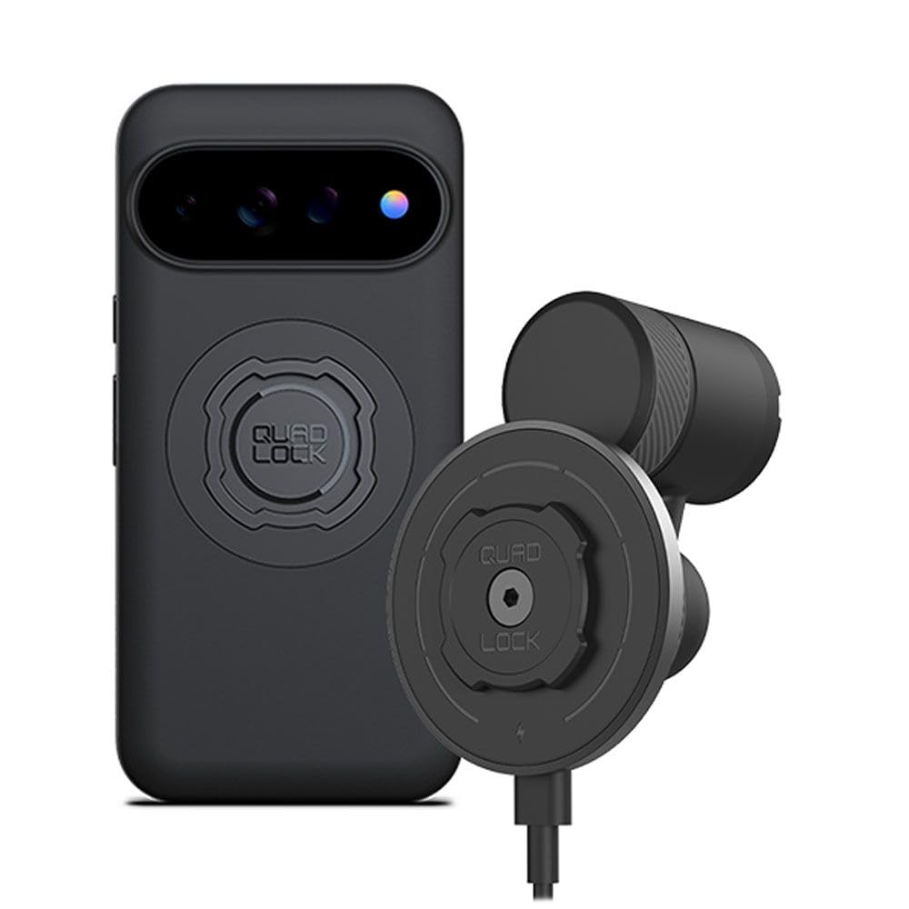Quad Lock Support de Téléphone pour Voiture pour Grille d'Aération avec Tête de Charge sans Fil MAG V2 et Coque MAG pour Pixel 11 Pro XL