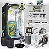 TheBudGrower 24' x 24' x 60' Complete Grow Tent Kit - 150 Watt HPS Grow Light, Rope Hangers, Carbon Air Filter, Heat & Humidity Monitor, Electronic Timer, Clip Fan & More - Easy Indoor Setup Grow Kits