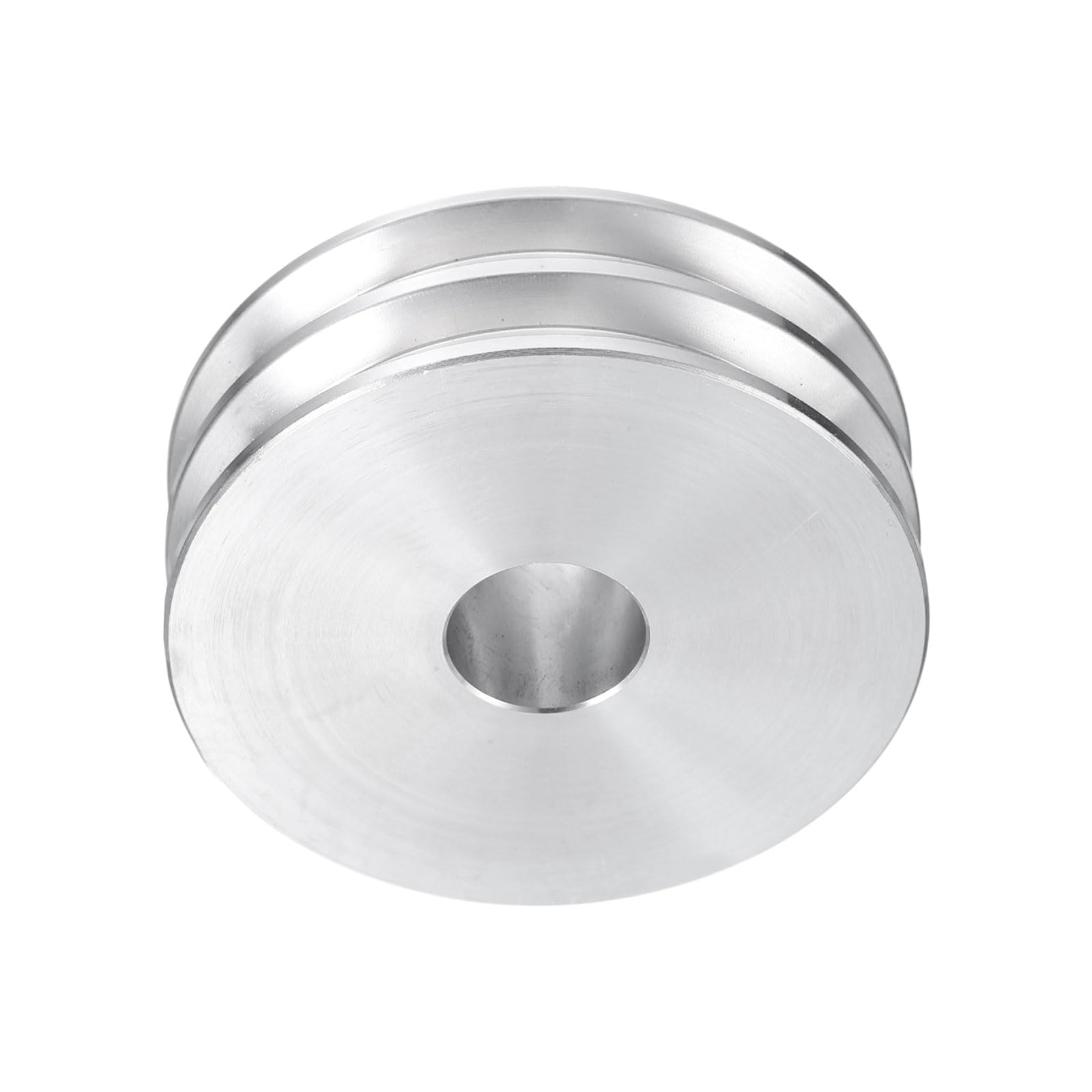 QUARKZMAN V-Typ Riemenscheibe 16mm Bohrung 60mm Außendurchmesser Doppelrillen Aluminiumlegierung Keilriemenscheibe für Motorwellen-Bohrmaschine 6mm(1/4") PU-Formgürtel