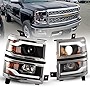 WOLFSTORM Headlight for 2014 2015 Chevy Silverado 1500, 2014 2015 Chevy Silverado 1500 Headlight Replacement