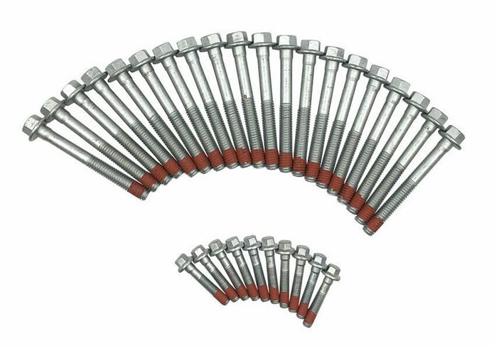 30Pcs Engine Cylinder Head Bolt Set Fits for Chevy Buick Cadillac GMC Gen IV LS 4.8L 5.3L 6.0L 6.2L, Replace MA-4216910034, ES72390, BTR00568