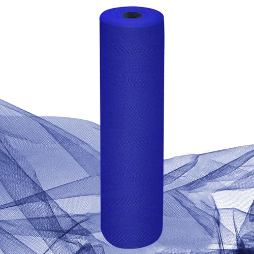 Image of Royal Blue Tulle Fabric Rolls 54 Inch by 10 Yards Fabric Tulle Bolt for Wedding Decorations DIY Tutu Baby Shower Table Skirt Birthday Party Craft Supplies
