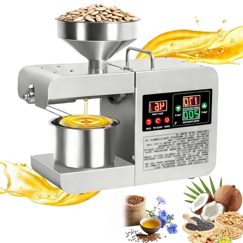 7 motivi perchè con le verdure bisogna usare un estrattore di succo? - 2025 KPOUYYDS Pressa per Olio elettrica, Macchina per la spremitura dell'olio in Acciaio Inox, Temperatura Regolabile da 104 a 572 °F, estrattore per Olio, Supporta la spremitura a Caldo di Olio di Cocco