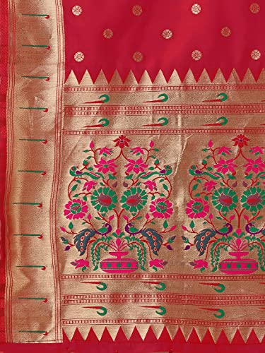 Image of DEVANGI Women's Woven Banarasi Silk Dupatta /Chunni For Women, Floral Print 1 Meter Wide and 2.3 Meter Length Printed Designer Dupatta /Chunni For Girls