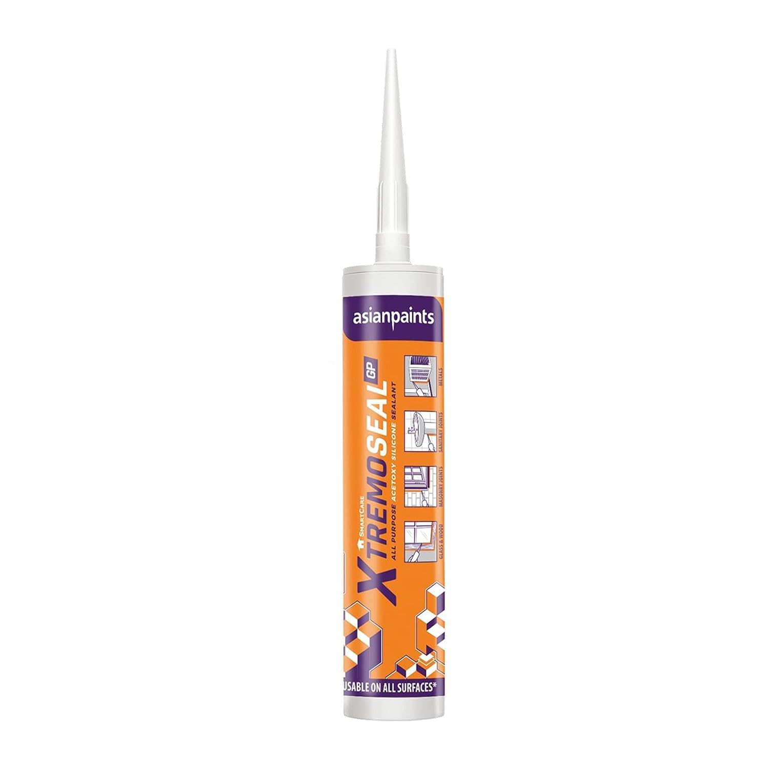 Asian Paints Xtremoseal Durable Silicone Sealant For Water leakage, Waterproofing, Gap Filler - Glass, Windows, Frames, Metal, Wood and Sanitary Joints (White) Pack Of One (B0CYZMS2J1) Amazon Price History, Amazon Price Tracker
