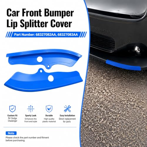 Coque de pare-chocs Dodge Challenger bleu aérodynamique et résistant