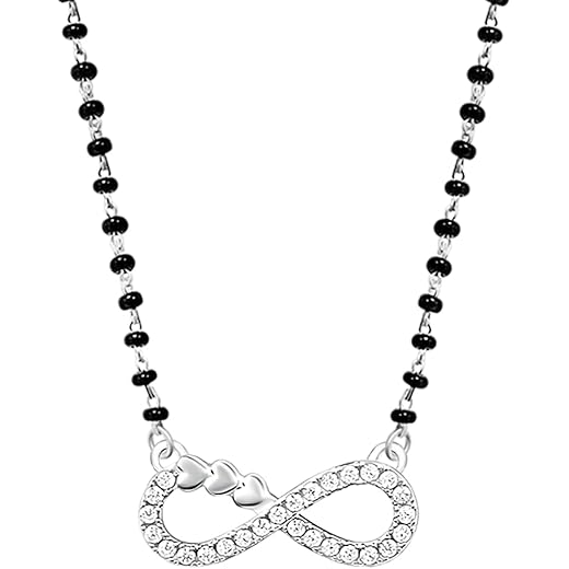 Sterling Silver Infinity Mangalsutra Necklace