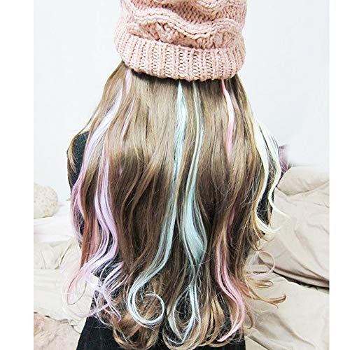 Sotogo GO0256 30 Pieces Clip In Hair Extensions Colorful Curly Hair Extensions Hair Streak Party Highlights Hairpieces thumb #6