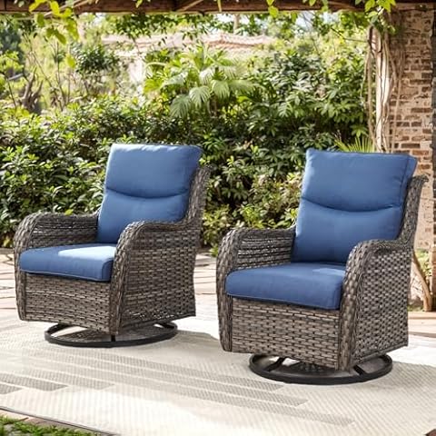 Bellefurn Resin Wicker Swivel Chairs Cover