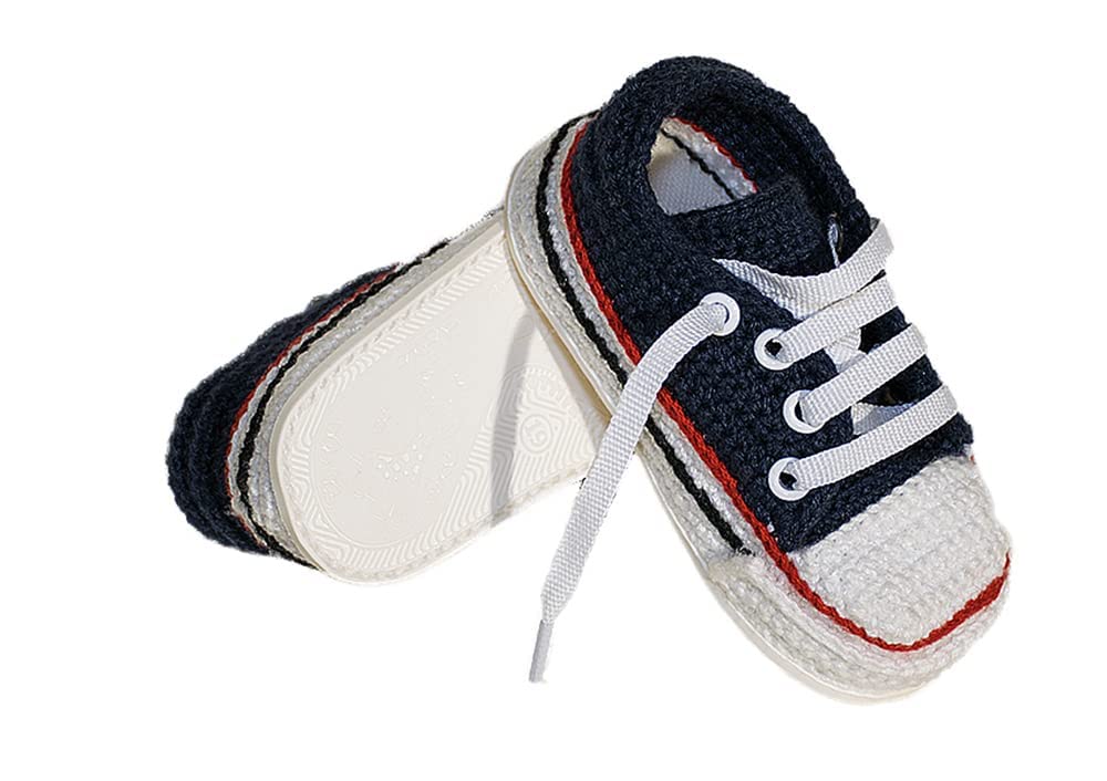 Scarpine Neonato realizzate con Uncinetto. Scarpe/Scarponcini Sportivi per Bebè, Lavorati all'Uncinetto Disponibile in Tutte Le Taglie Bambino. Ti regaliamo Il Nome del Bambino inciso