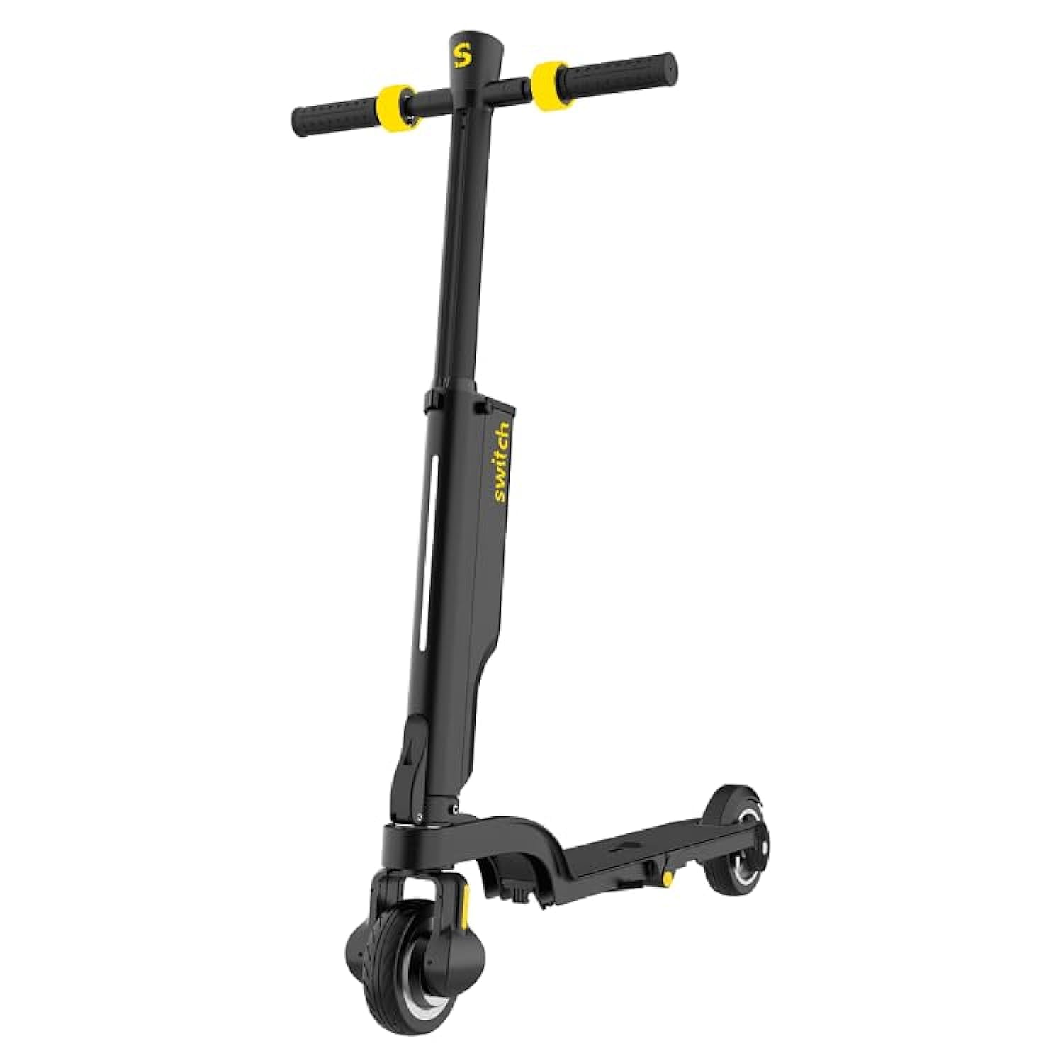 SWITCH Foldable Electric Scooter with Backpack, Lightweight E-Scooter with 25 km/hr Speed, 250W Powerful Motor, Fast Folding, Detachable Battery, LED Display and Front Light