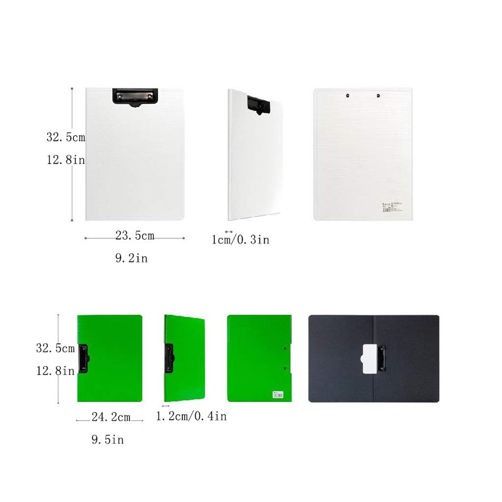 Mappen mit Taschen, Ordner-Berichtshülle mit Metallclip, 6-teiliges Set, Kunststoff-Aktenordner, Büro, Business, professionelles Briefpapier, Präsentationsordner in 6 Farben, Aktenordner (Farbe: Rot)
